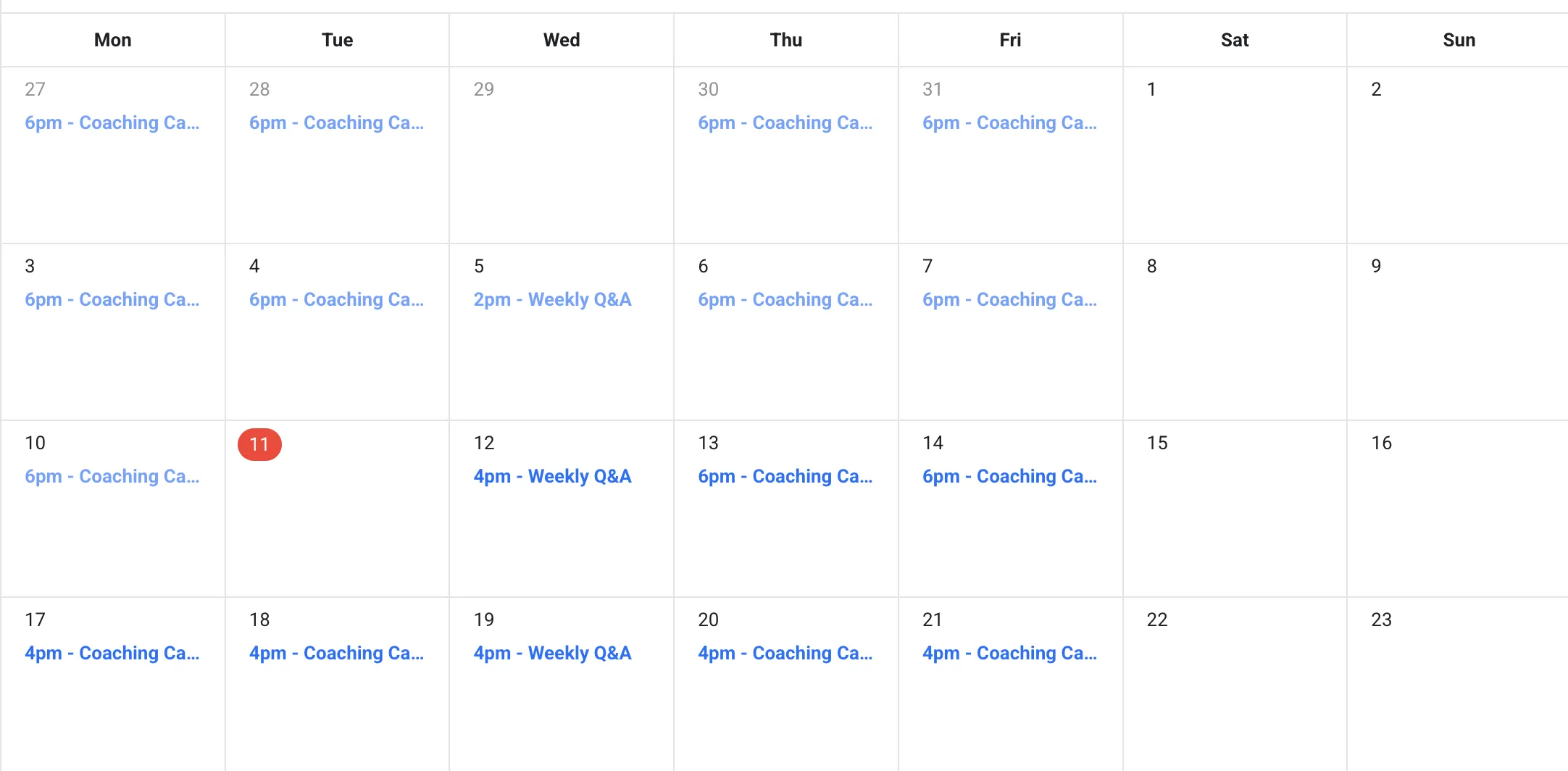 ai profit boardroom julian goldie weekly coaching call calendar